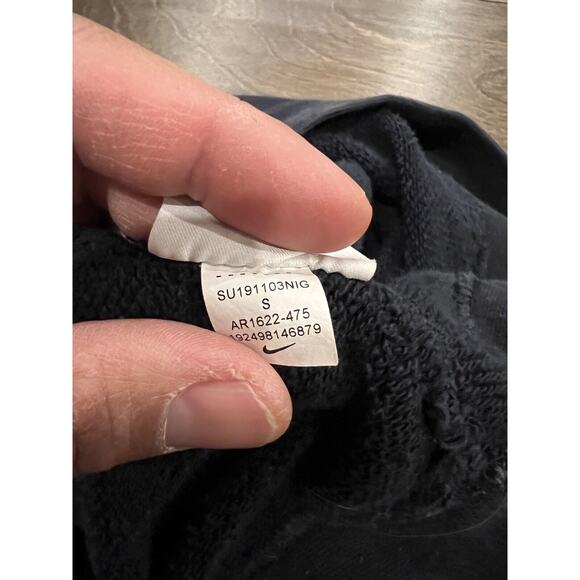 Nike Sportswear Crewneck Mens Navy French Terry Sweatshirt Size S AR1622-475 - Picture 8 of 10